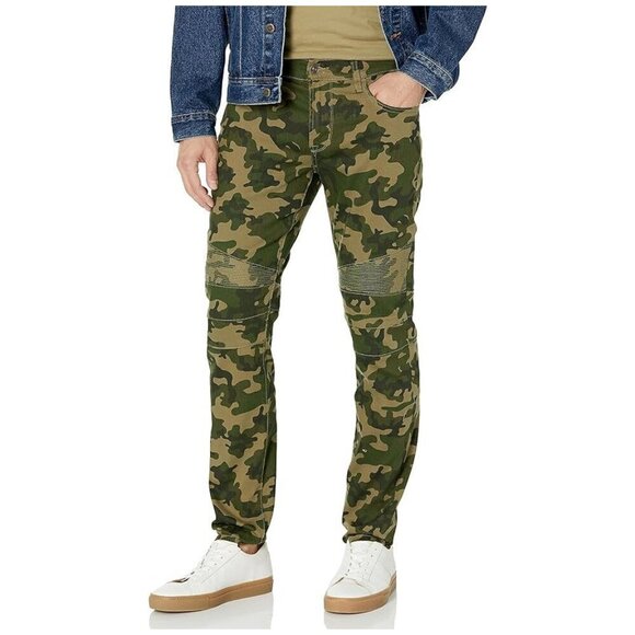 Hudson Jeans Men's Ethan Biker Skinny, Deep Soul Camo, 28 - Picture 1 of 2